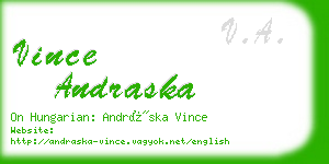 vince andraska business card